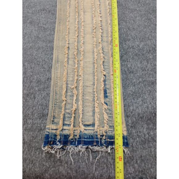 KDNK Men's Jeans Straight Leg Beige Blue Distressed Size 38 NWOT - Picture 9 of 13